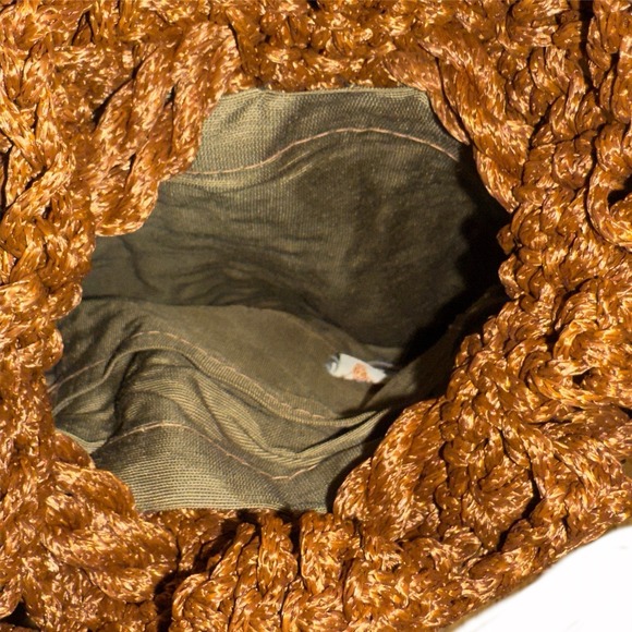 Vintage Beaded WALBORG Brown Wood Bead Women Purse Bag Fringe Handmade In Japan - Picture 9 of 12